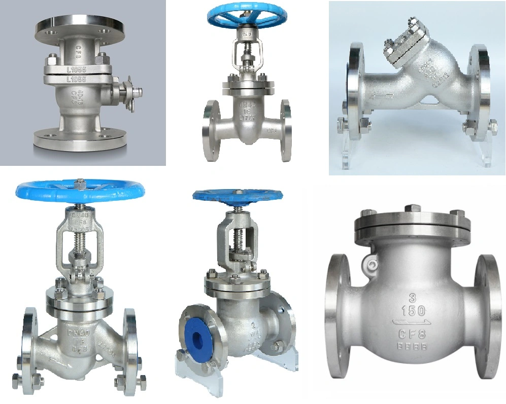Flange Connection CF8m CF8 Stainless Steel 2PCS Ball Valve PTFE Seat SS316 Valves